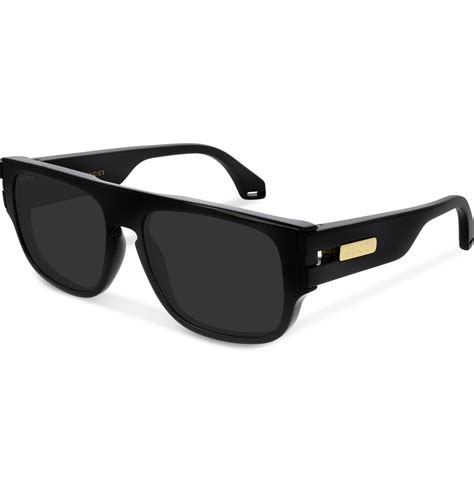 mens gucci square frame acetate sunglasses with star|gucci 54mm oversized square sunglasses.